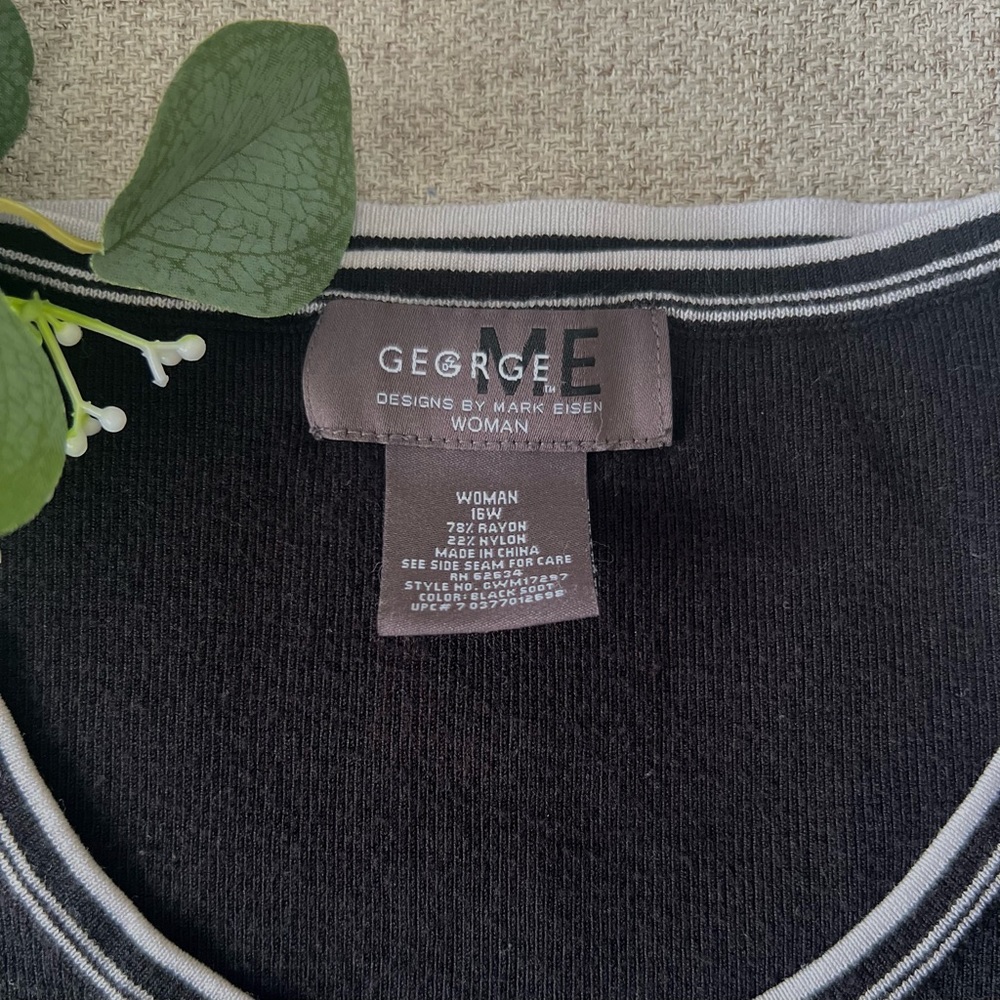 SOLD - GEORGE - ME: Black & White Sweater Vest
